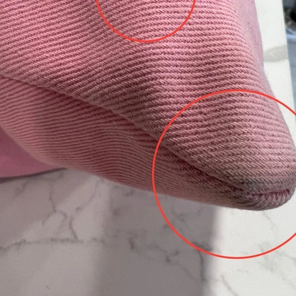 ๐ฏAuthentic Yves Saint Laurent Kahala Pink Canvas & Velvet YSL Logo Tote Bag - Picture 5 of 11